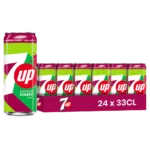 7up cerise – Pack de 24 Canettes 33 cl | Grossiste Boissons et épiceries France | DESTOCK BREIZH DISTRIBUTION