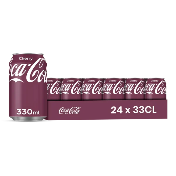 Coca-Cola cherry – Pack de 24 Canettes 33 cl | Grossiste Boissons et épiceries France | DESTOCK BREIZH DISTRIBUTION