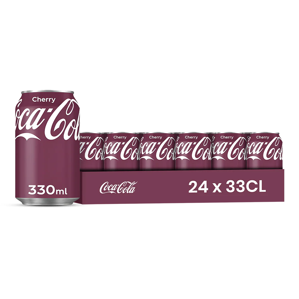Coca-Cola cherry – Pack de 24 Canettes 33 cl | Grossiste Boissons et épiceries France | DESTOCK BREIZH DISTRIBUTION
