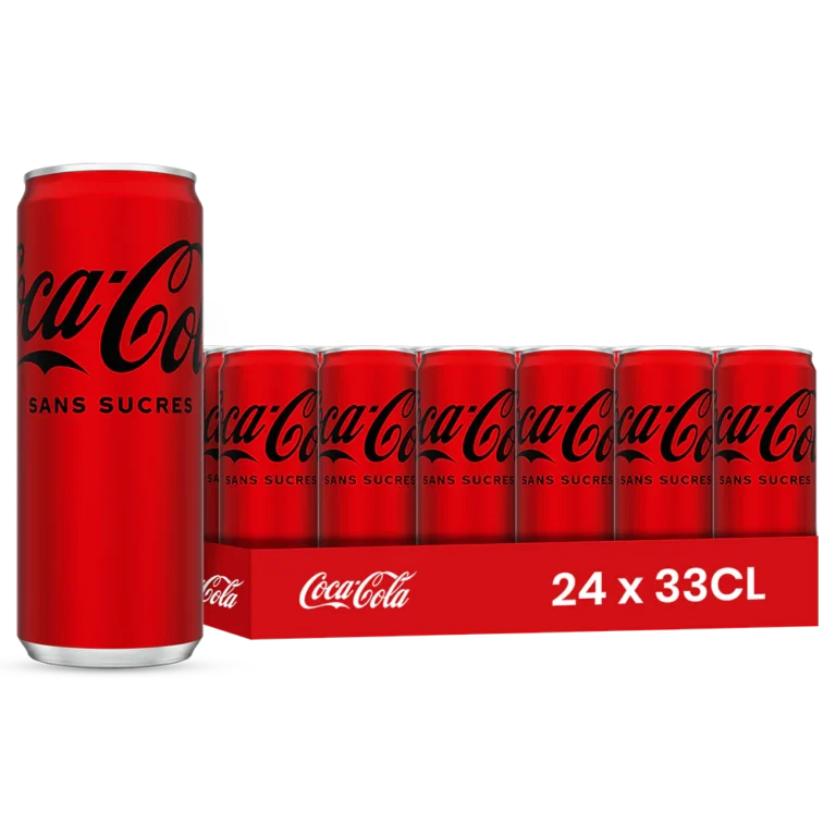 Coca-Cola zero – Pack de 24 Canettes 33 cl | Grossiste Boissons et épiceries France | DESTOCK BREIZH DISTRIBUTION