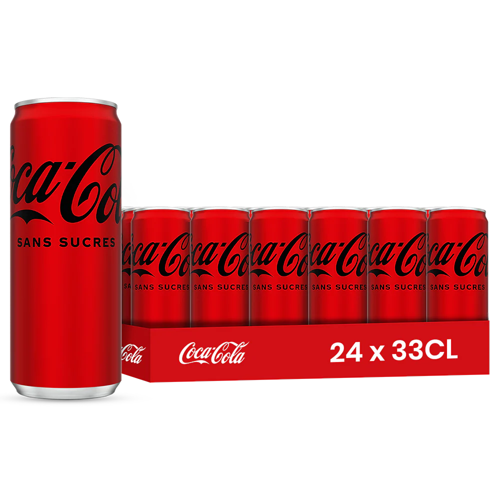 Coca-Cola zero – Pack de 24 Canettes 33 cl | Grossiste Boissons et épiceries France | DESTOCK BREIZH DISTRIBUTION