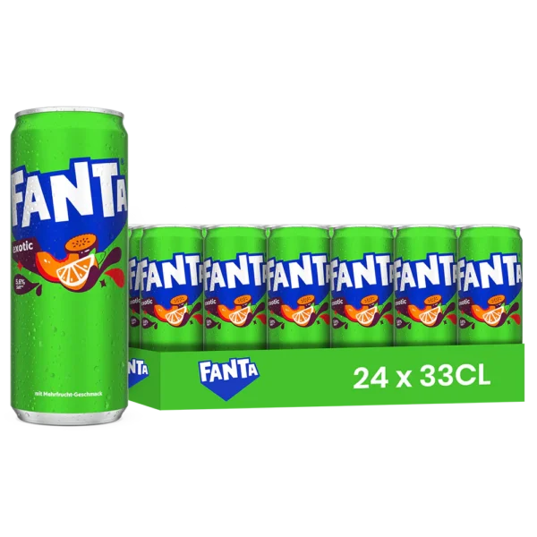 Fanta exotic – Pack de 24 Canettes 33 cl | Grossiste Boissons et épiceries France | DESTOCK BREIZH DISTRIBUTION