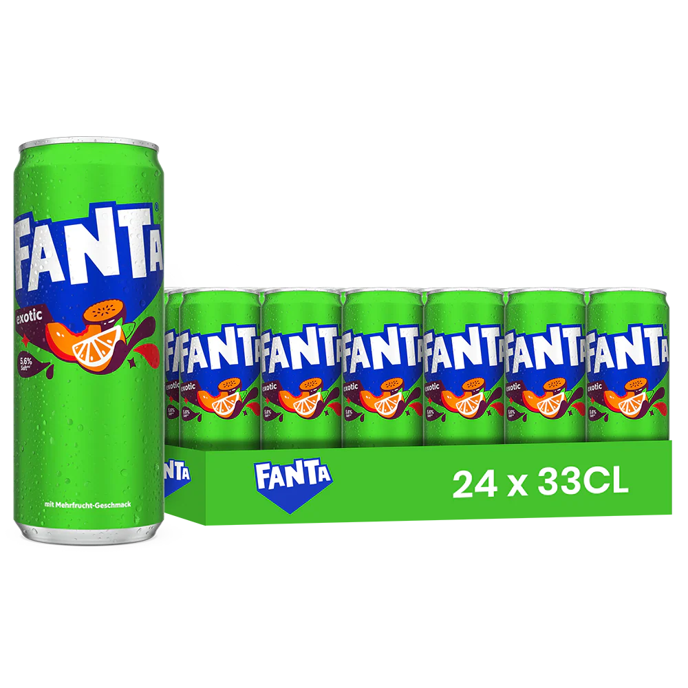 Fanta exotic – Pack de 24 Canettes 33 cl | Grossiste Boissons et épiceries France | DESTOCK BREIZH DISTRIBUTION