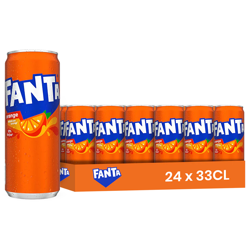 Fanta orange – Pack de 24 Canettes 33 cl | Grossiste Boissons et épiceries France | DESTOCK BREIZH DISTRIBUTION