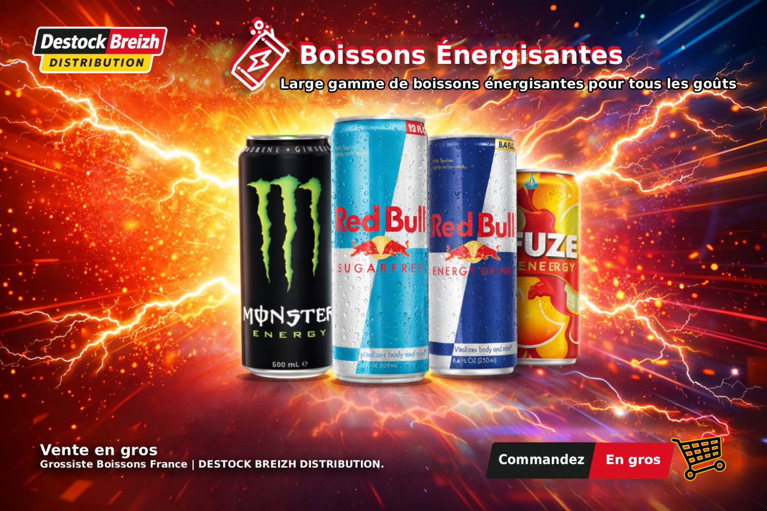 Fournisseur de boissons énergisantes en gros en France