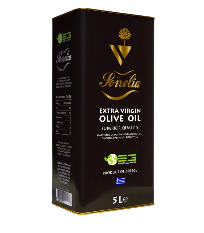 Huile Dolive extra vierge – Bidon métallique 5 L Grossiste Boissons et épiceries France DESTOCK BREIZH DISTRIBUTION