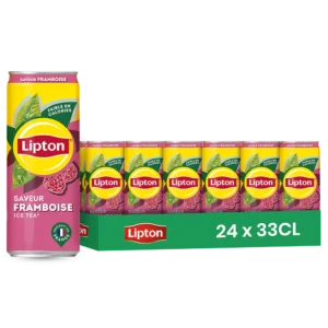 Lipton framboise – Pack de 24 Canettes 33 cl | Grossiste Boissons et épiceries France | DESTOCK BREIZH DISTRIBUTION