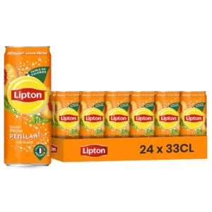 Lipton pêche – Pack de 24 Canettes 33 cl | Grossiste Boissons et épiceries France | DESTOCK BREIZH DISTRIBUTION
