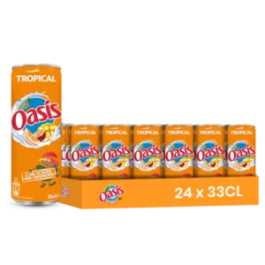 Oasis tropical – Pack de 24 Canettes 33 cl | Grossiste Boissons et épiceries France | DESTOCK BREIZH DISTRIBUTION