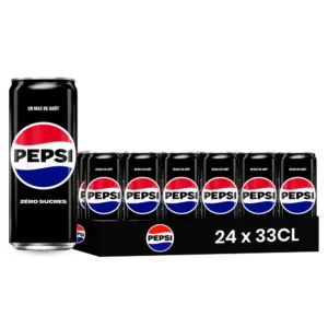 Pepsi Zero – Pack de 24 Canettes 33 cl Grossiste Boissons et épiceries France DESTOCK BREIZH DISTRIBUTION