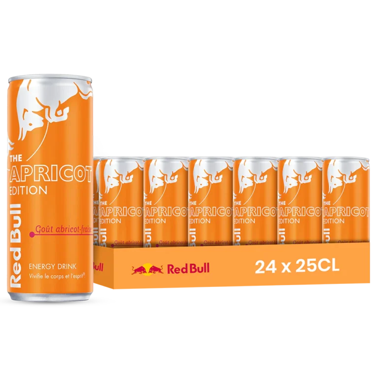 Red Bull The Apricot Edition – Pack de 24 Canettes 25 cl | Grossiste Boissons et épiceries France | DESTOCK BREIZH DISTRIBUTION