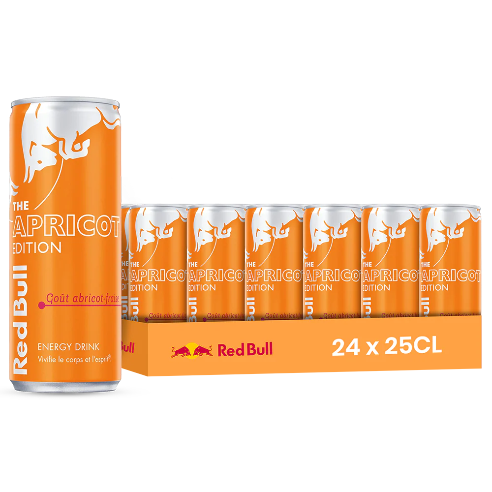 Red Bull The Apricot Edition – Pack de 24 Canettes 25 cl | Grossiste Boissons et épiceries France | DESTOCK BREIZH DISTRIBUTION