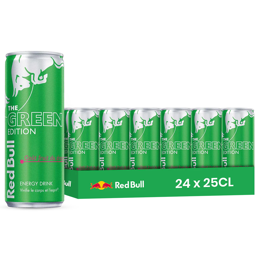 Red Bull The Green Edition – Pack de 24 Canettes 25 cl | Grossiste Boissons et épiceries France | DESTOCK BREIZH DISTRIBUTION