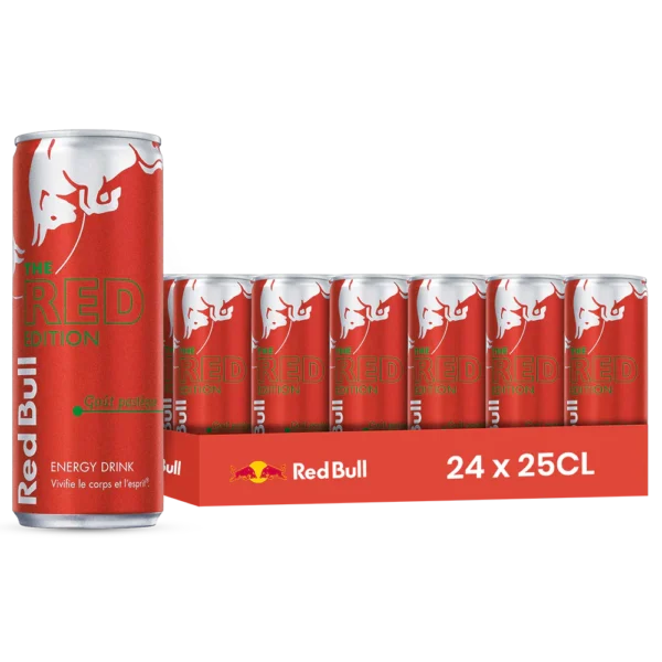 Red Bull The Red Edition – Pack de 24 Canettes 25 cl | Grossiste Boissons et épiceries France | DESTOCK BREIZH DISTRIBUTION