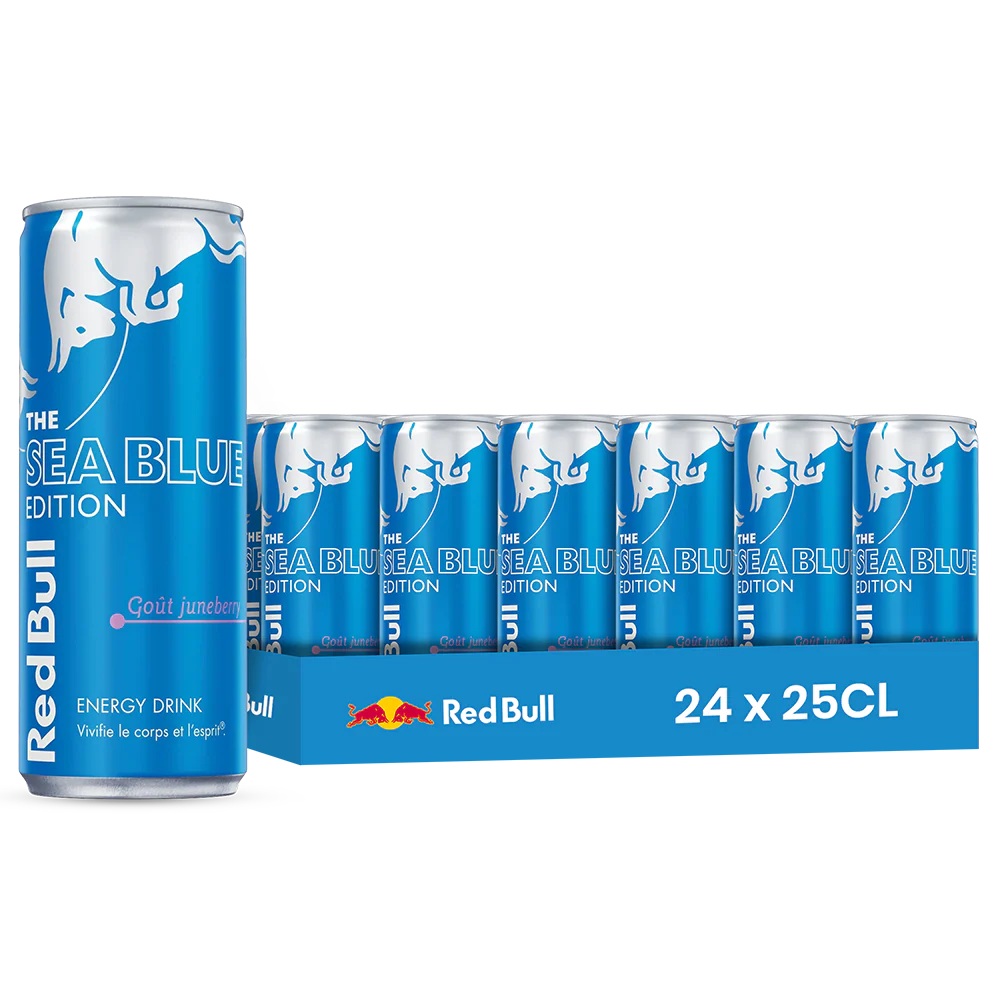 Red Bull The Sea Blue Edition – Pack de 24 Canettes 25 cl | Grossiste Boissons et épiceries France | DESTOCK BREIZH DISTRIBUTION
