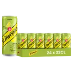 Schweppes Lemon – Pack de 24 Canettes 33 cl | Grossiste Boissons et épiceries France | DESTOCK BREIZH DISTRIBUTION